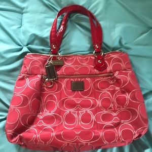 Large coach poppy tote